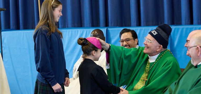 Masses, songs, receptions: Bishop joins students for Catholic Schools Week
