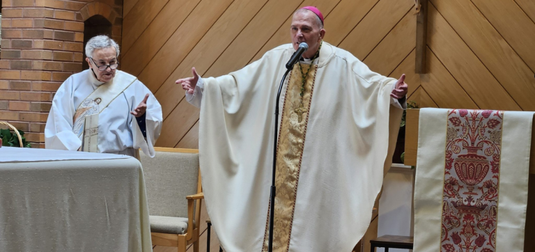 Bishop visits first of four Sacred Heart Parishes as part of Consecration of the Nation observance
