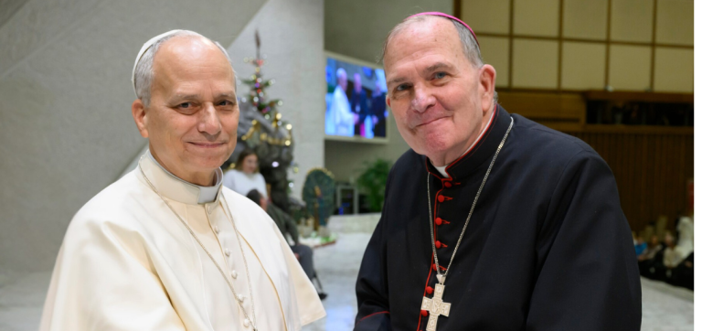 Bishop O’Connell congratulates Pope Leo XIV on receiving Liberty Medal